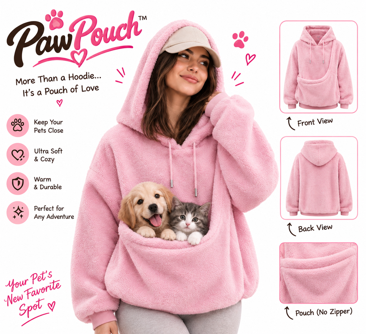 PawPouch™ CuddleWear Hoodie